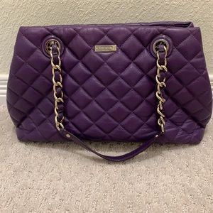Kate Spade Maryanne Gold Coast Rare Purple Quilted tote